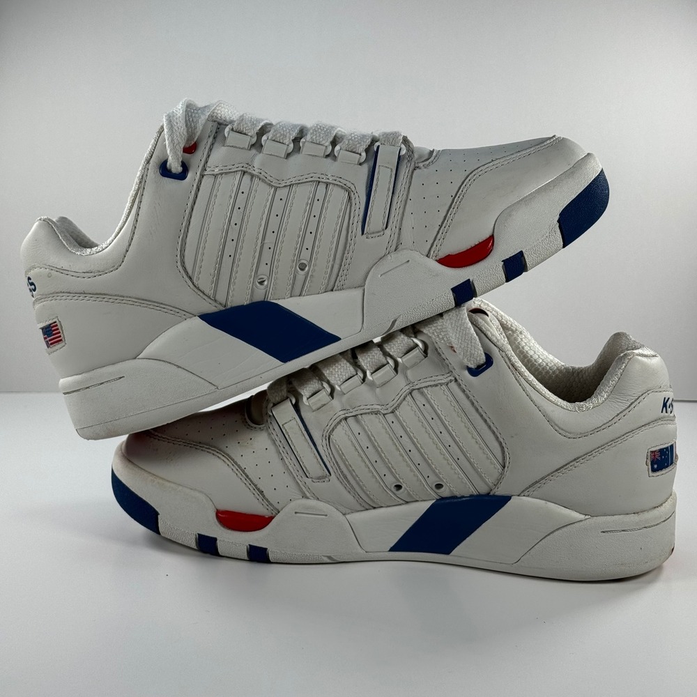 K-Swiss Si-18 International Heritage Low White Red Blue Mens 7 08381-113-M - Picture 10 of 12
